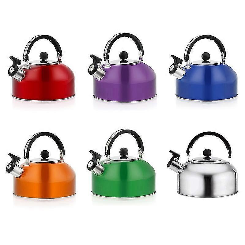 3L Acciaio inossidabile Whistling Kettle Fornello a induzione Bollitore per tè Fornello a gas Teiera Cucina Pentole Fischianti Bollitori Rosso