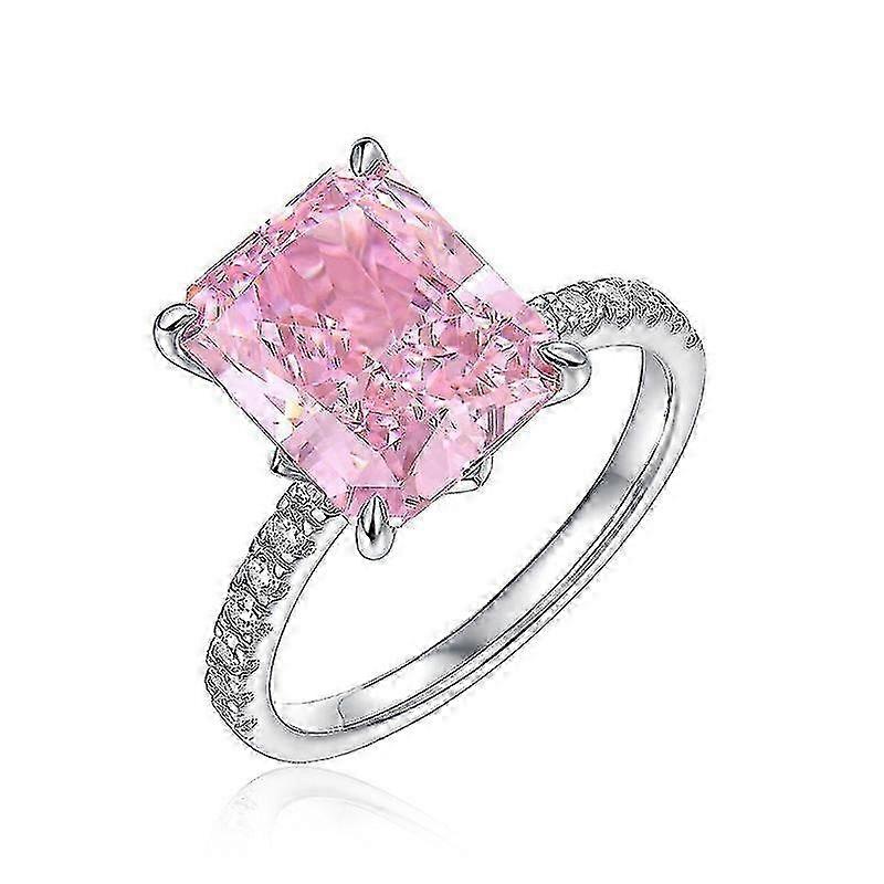 925 Silver Pink High Carbon Stone Ring---Model code12059