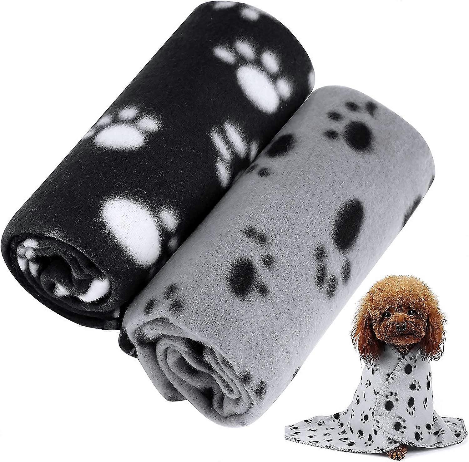 Dog Cat Puppy Blankets Pet Blanket With Paw Prints Pet Cushion Soft Fleece Dog Cat Blanket Puppy Dog Blanket