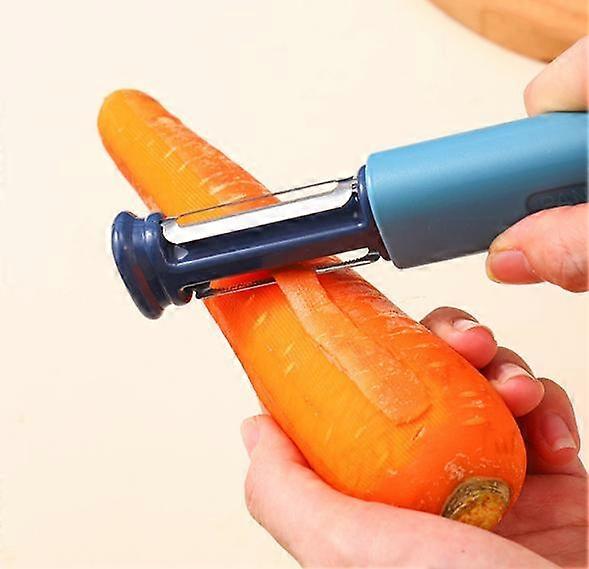 Blue Vegetable Peeler 2 Stage Knife Sharpener Tool for Kitchen Stainless Steel Veggie Grater Potato