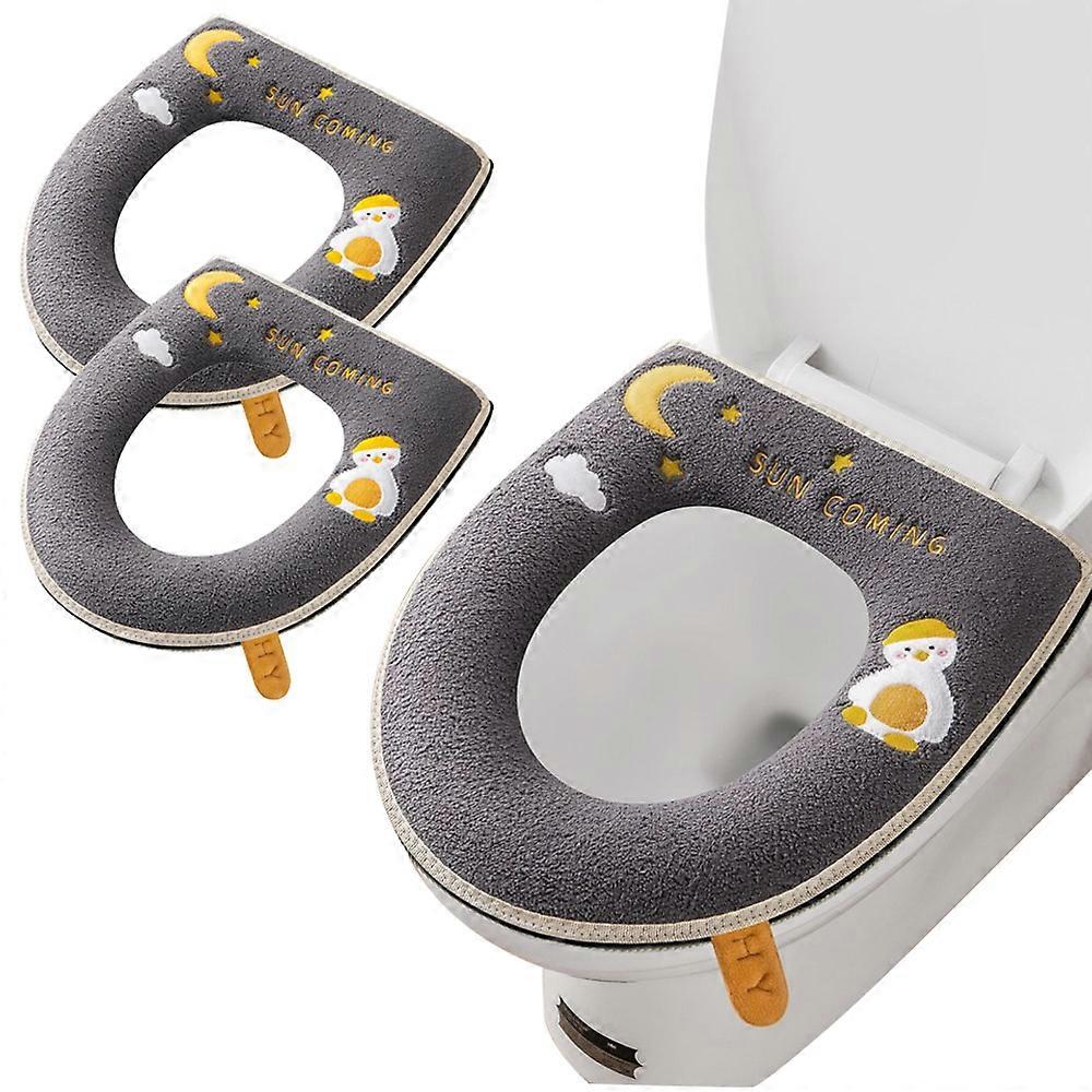 2 Handle Toilet Cushions - Comfortable Button-Type Zipper Cushion