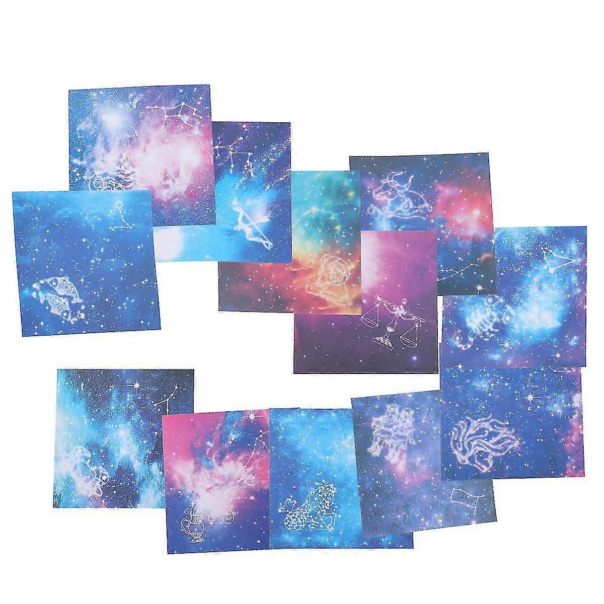 100 Sheets Double Sided Paper Folding Square Colorful Origami Starry Sky Theme Origami (starry Sky)