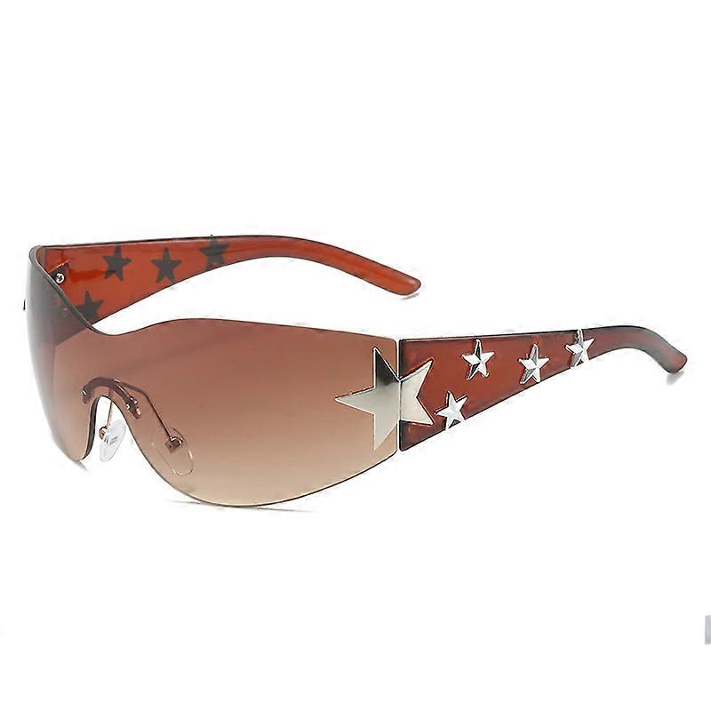 Diamond-encrusted sunglasses, personalized street style five-pointed star fashion glasses, starry hip-hop sunglasses A6