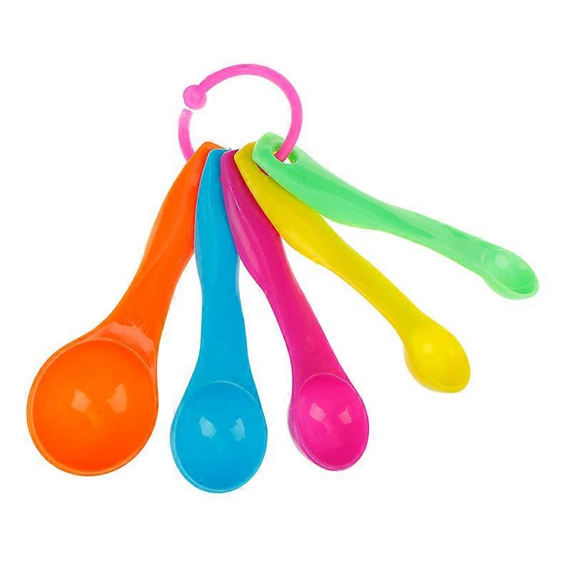 5pcs Plastic Measuring Spoons (1 / 2.5 / 5 / 7.5/ 15ml) Sugar Cake Baking Spoon