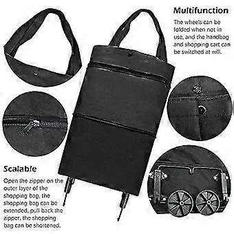 Borsa Della Spesa Pieghevole Con Ruote - Carrello Portatile Per Shopping E Viaggi - Foto 6