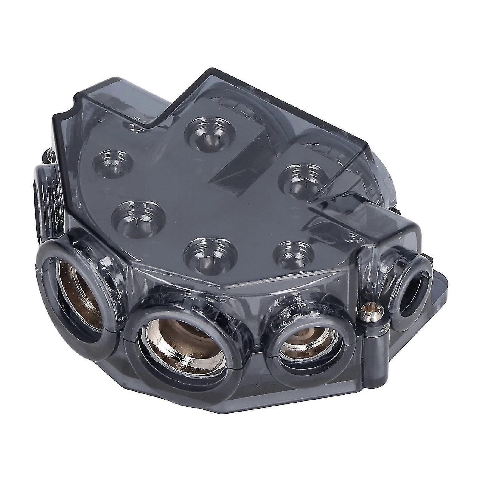 6 Way Fuse Splitter - Car Audio Amp Power Distribution Block, 0 Gauge In, 248 Gauge Out