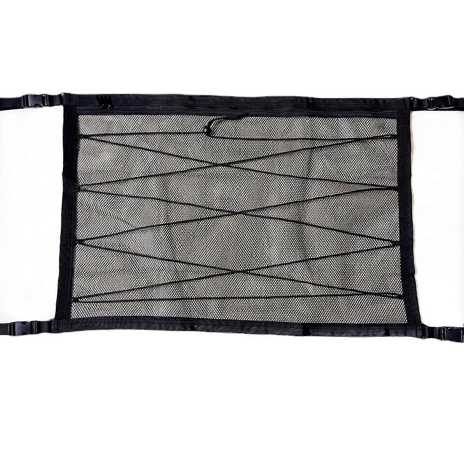 Car Roof Hanging Net - Double Layer Polyester Overhead Roof Top Bag - Drawstring Type - 80x54cm31.49x21.25in