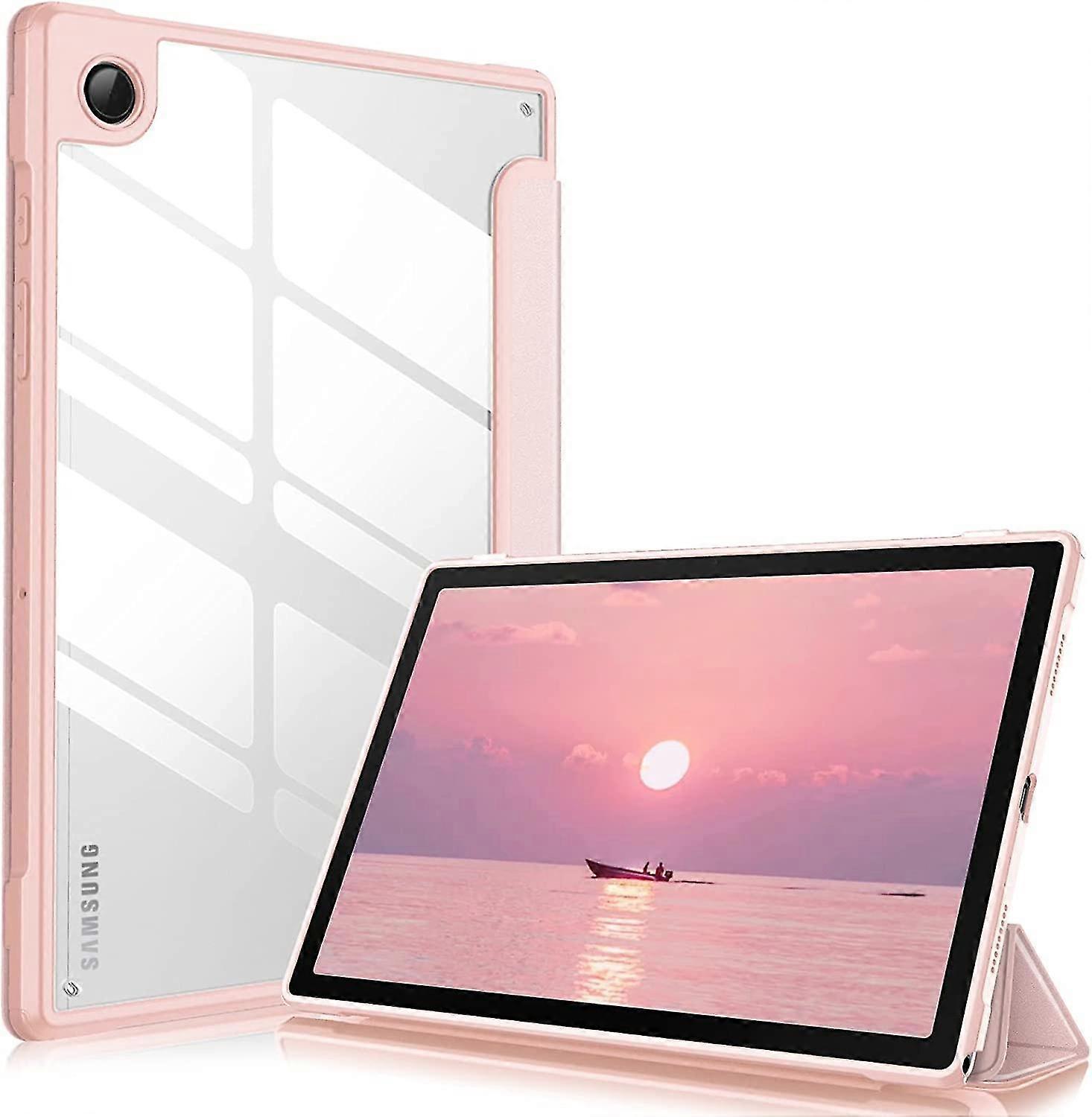 Slim Case For Samsung Galaxy Tab A8 10.5 Inch 2022 Model (sm-x200/x205/x207), Shockproof Cover With Clear Transparent Back Shell, Auto Wake/sleep