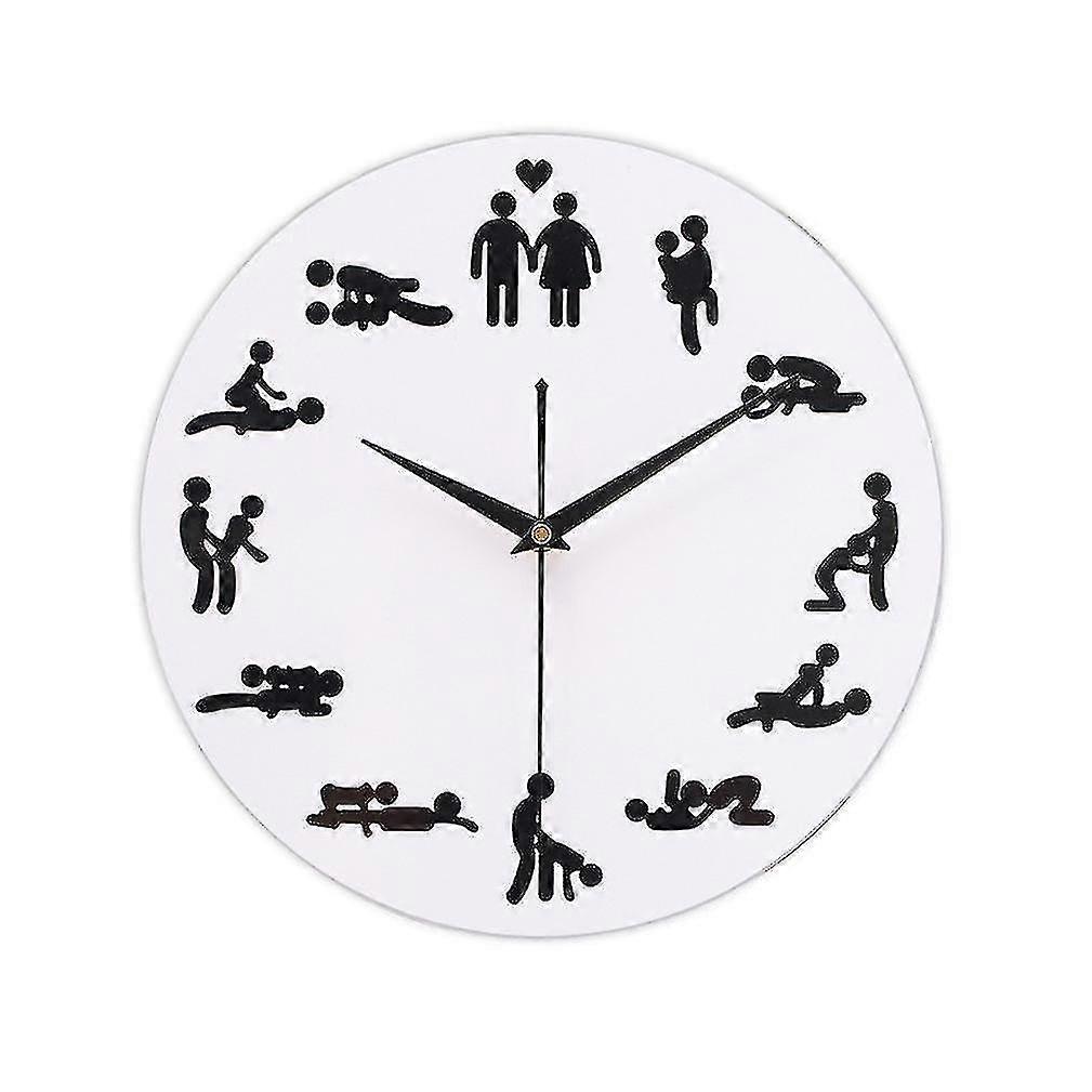 Sex Poses Wall Clock Acrylic Mirror Clock For Man