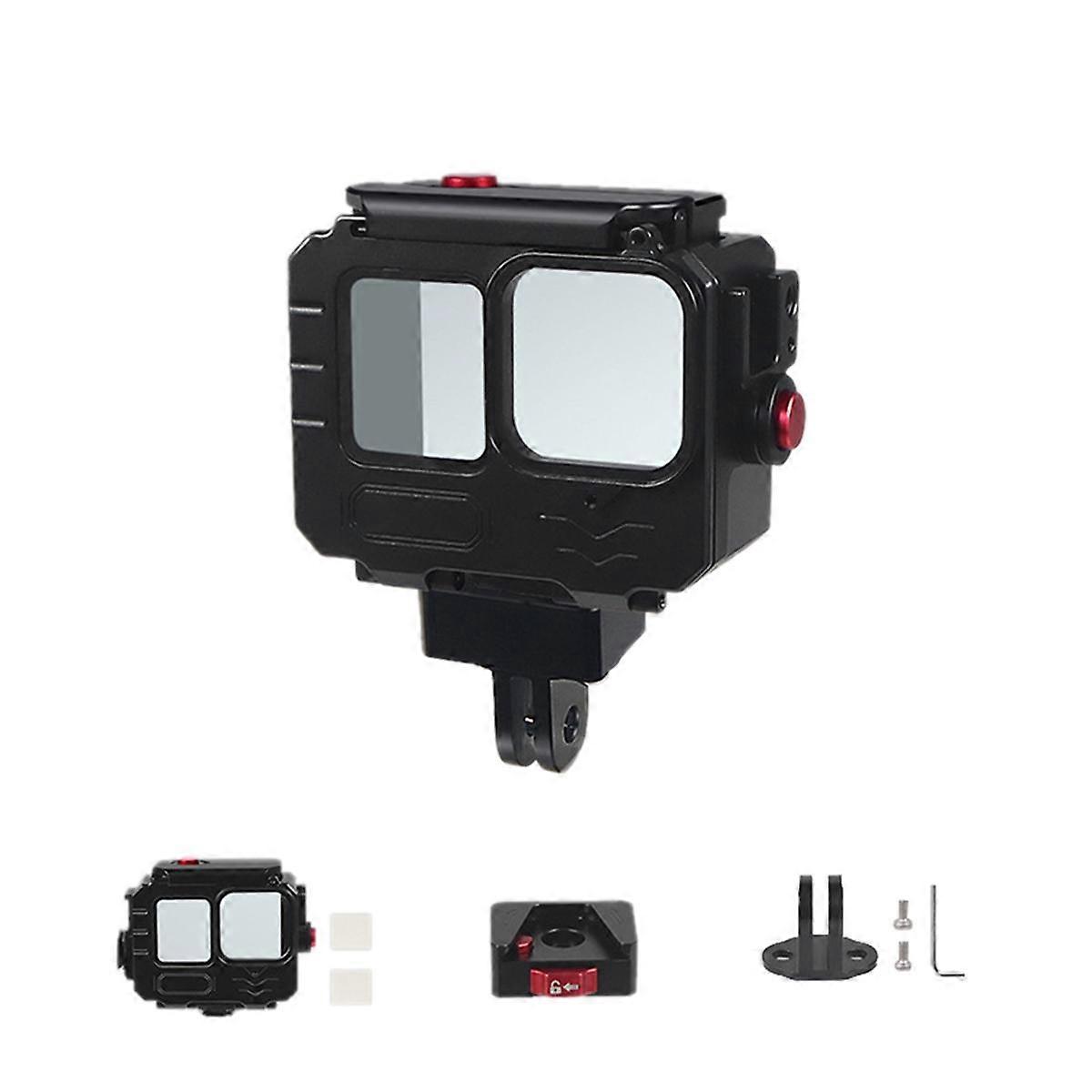 80M Waterproof Case for GoPro12/11/10 Action Camera Deep Diving Action Camera Protective Frame Case