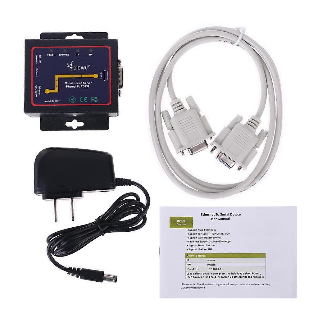 DB9 RJ45 to RS232 Ethernet TCP/IP Serial Server Module Ethernet Device Communication Converter TXB022