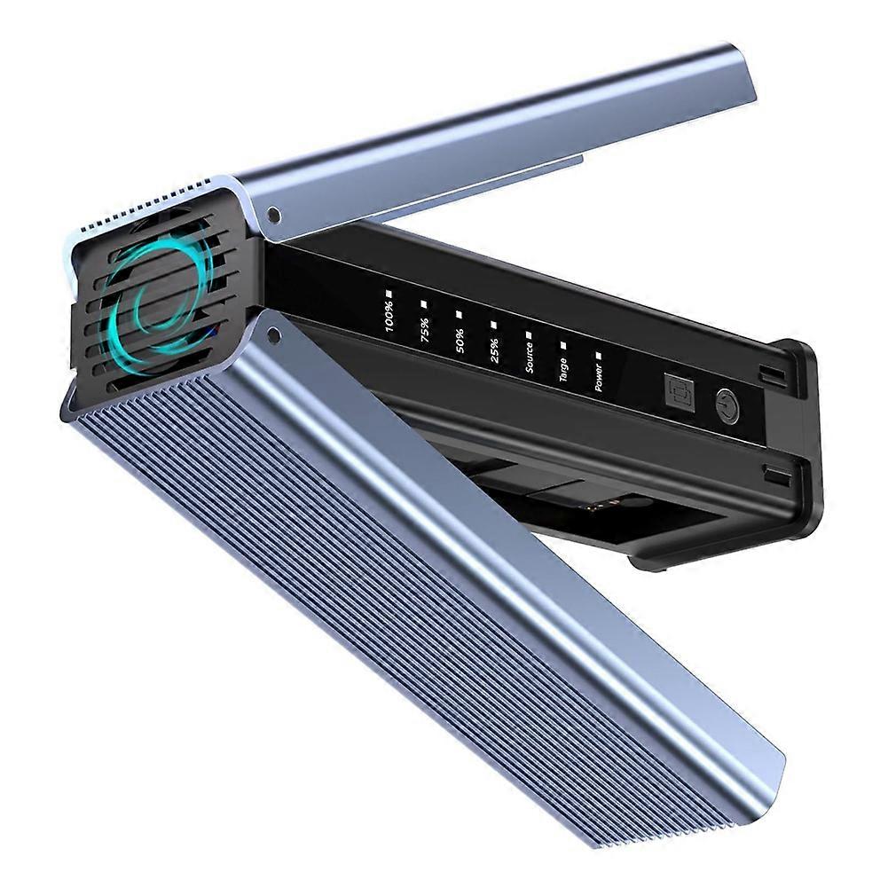 NVMe M.2 Duplikator mit Lüfter, 8 TB Dual-Bay Offline-Klongehäuse, 10 Gbit/s M.2 SSD M Key Festplattengehäuse