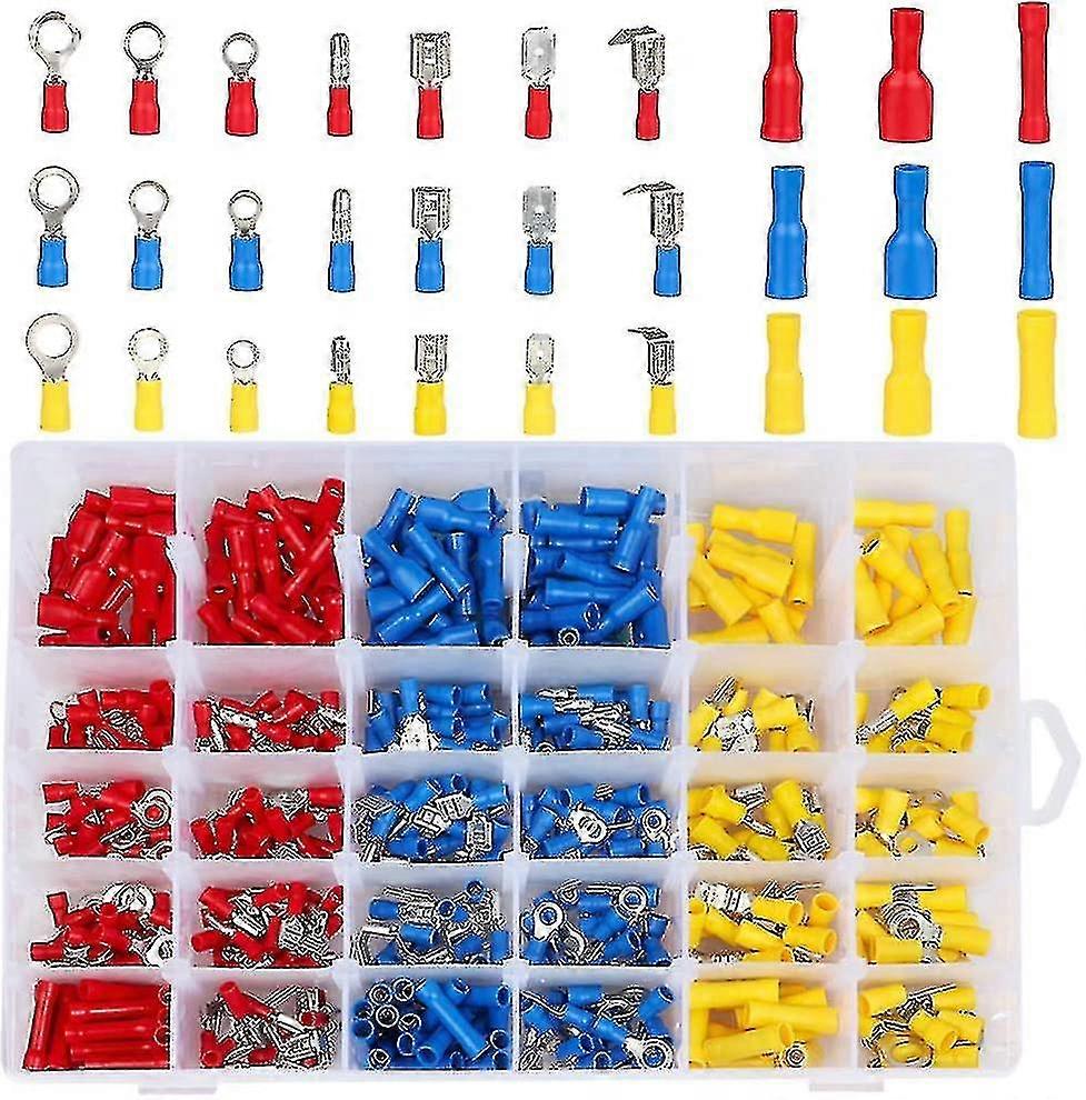 480pcs Electrical, Car Electrical, Electrical Connector, Crimp Insulated Connector Assortment