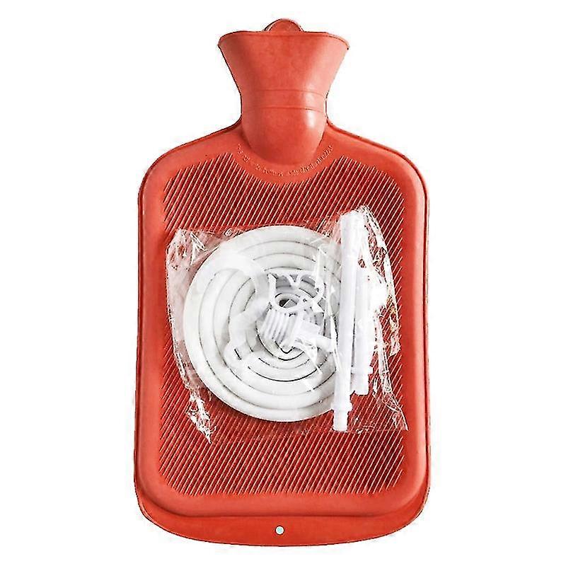 حقيبة حقنة شرجية لتطهير القولون مع أنابيب زجاجة مياه دش دش ومجموعة حقنة شرجية للبالغين المنزلية- MXBC