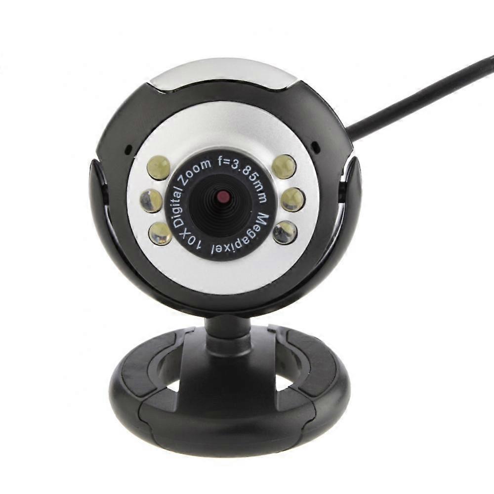 Web Camera High Quality 6 LED Light Buit-in Microphone HD Webcam Portable Ratatable Web Cam For PC Desktop Laptop Computer