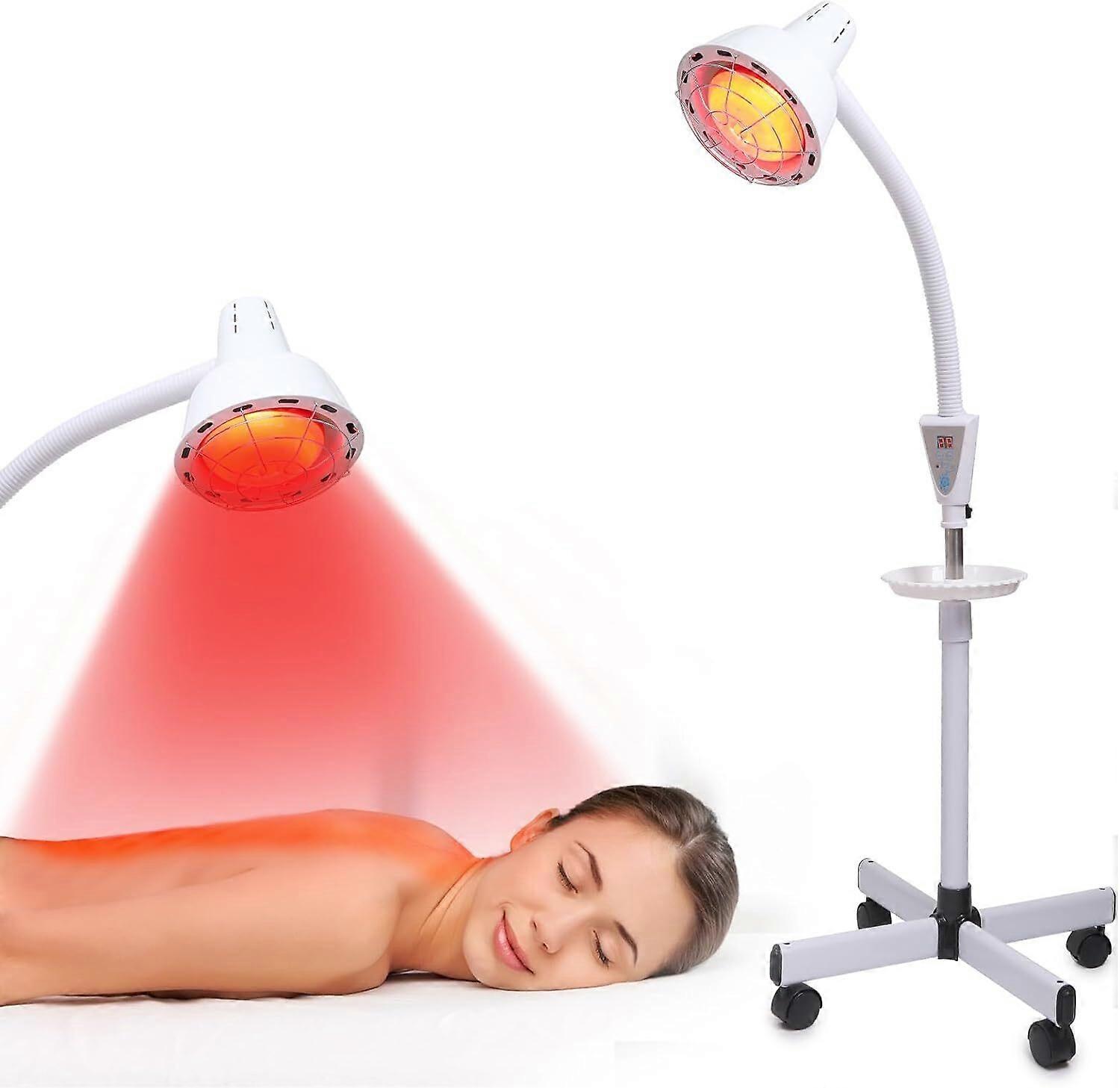 Infrared Red Light With Stand, 275W Red Near Infrared Heat Lamp for Relieve Pain