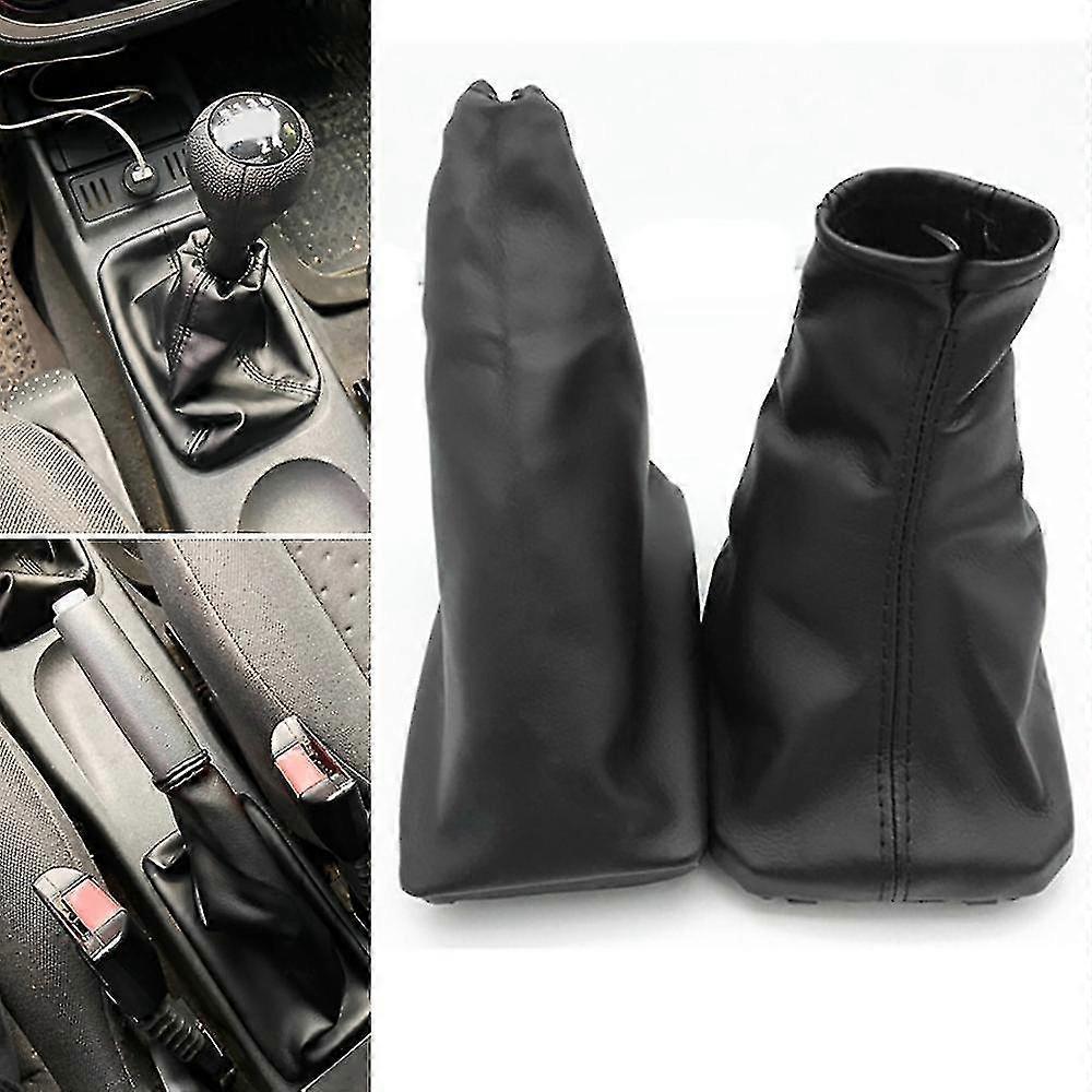 Car Shift Boot Shift Dust Cover Leather Gear Shift Cover With Handbrake Boot For Opel Corsa C Tigra