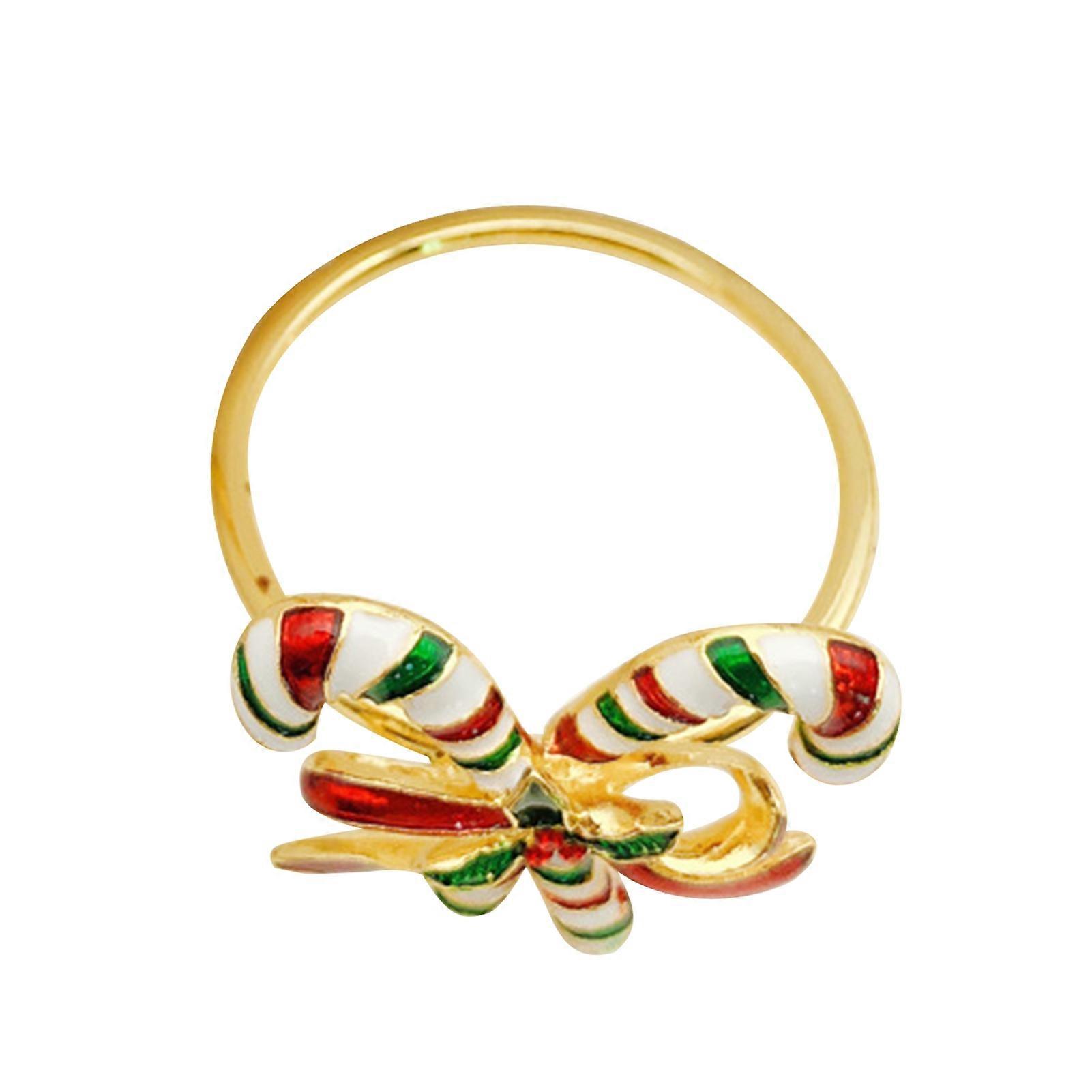 Napkin Ring Christmas Tree Shape Multipurpose Alloy Table Towel Buckles for Kitchen