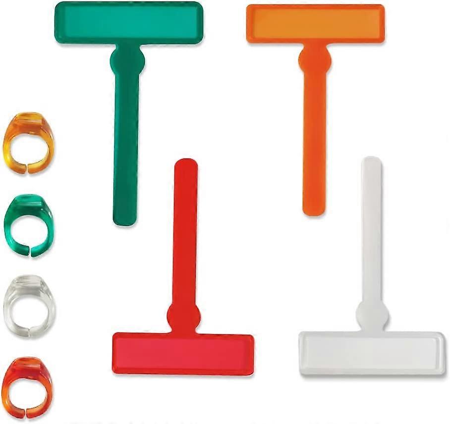 8 Pieces Finger Focus Highlighter, Guided Reading Strips Clear, Colored Reading Trackers (4-D-W)