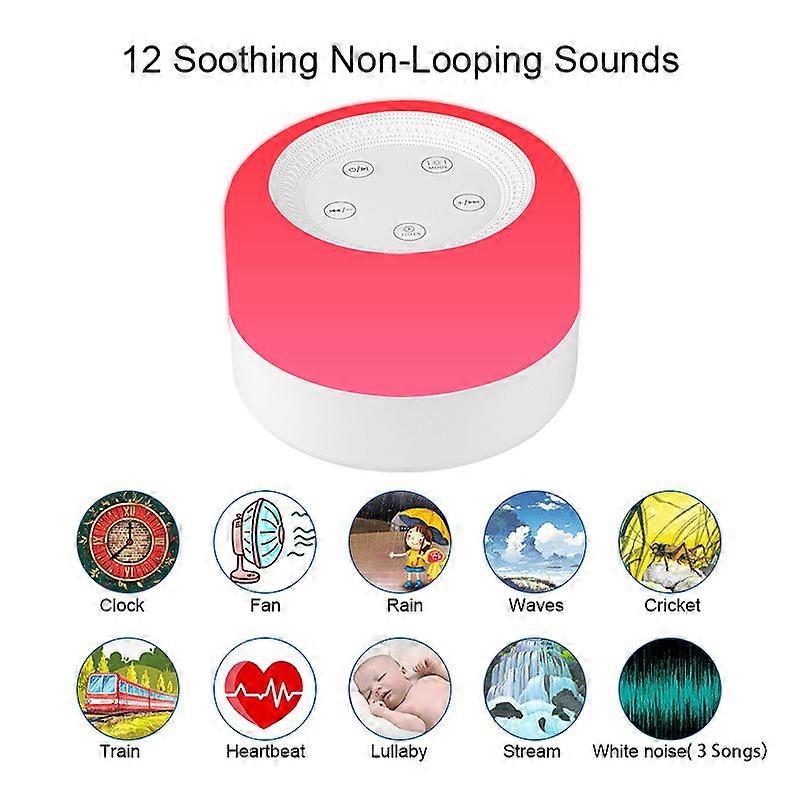 Baby Monitor White Noise Machine Colourful Music Sleeper
