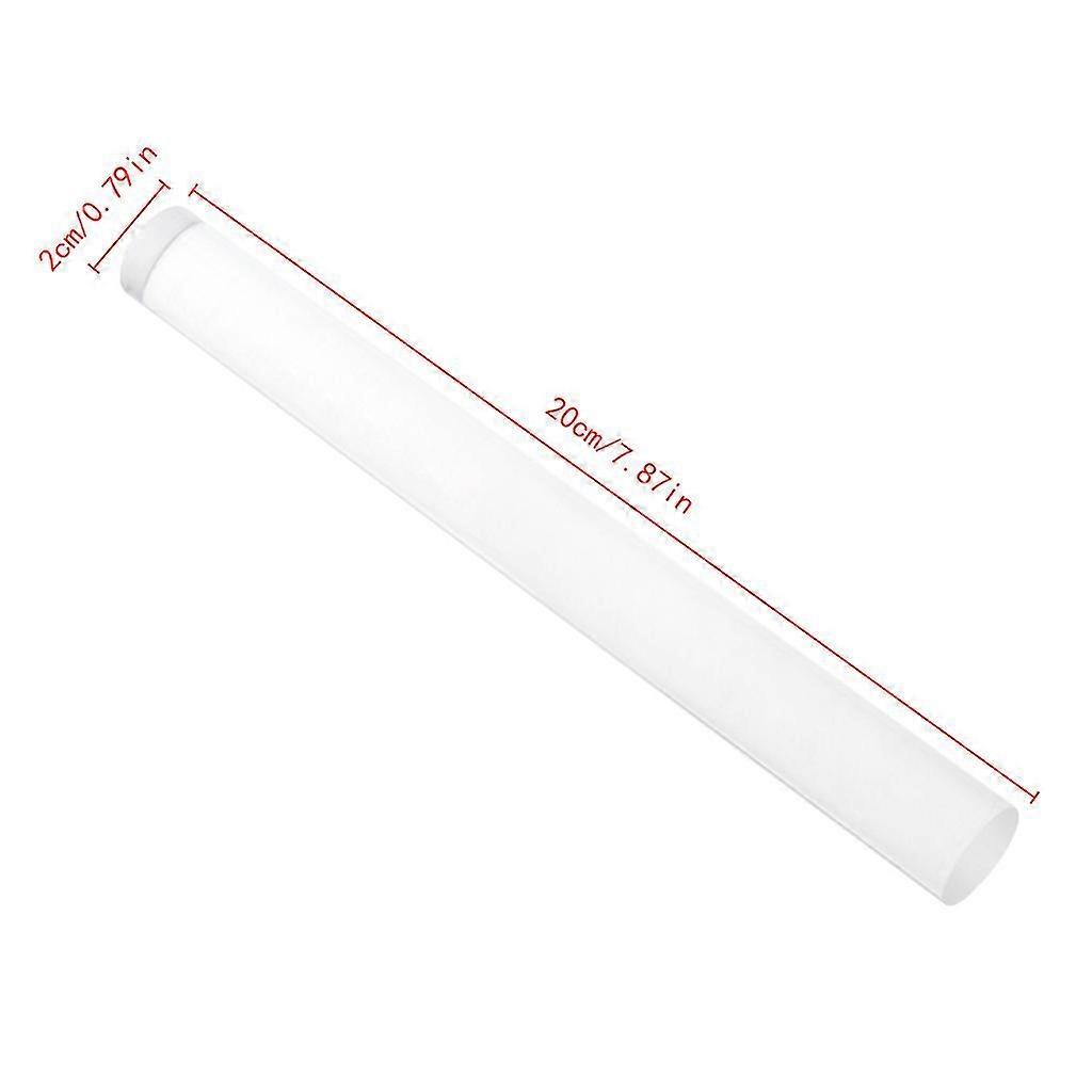 Transparent Acrylic Solid Roll Clay Rolling Pin Fondant Baking Pastry Roller