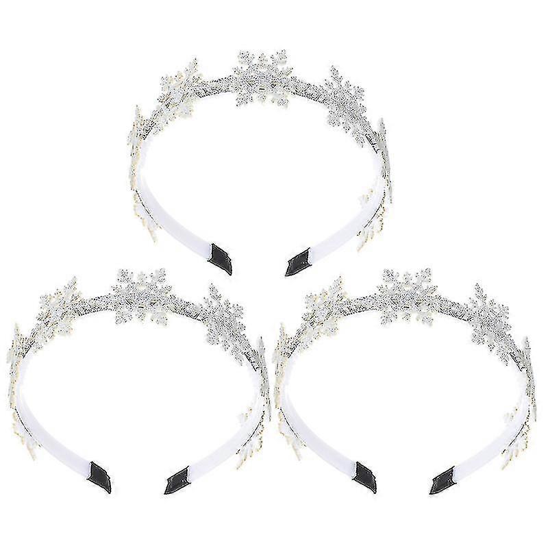 3pcs Christmas Snowflake Headband