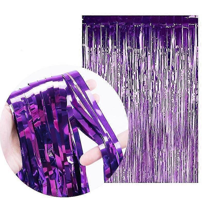 Metallic Tinsel Foil Fringe Curtains Party Backdrop Streamers
