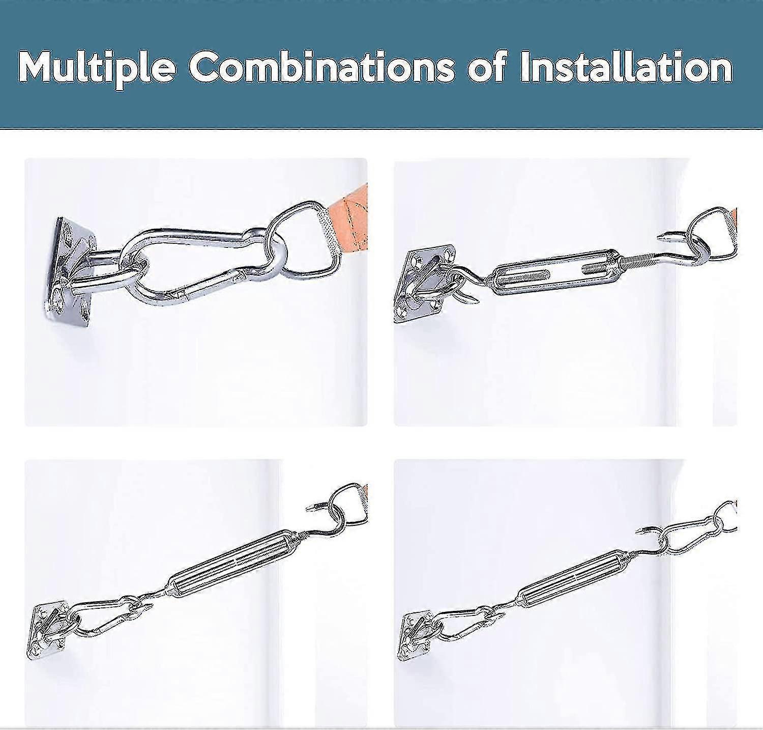 Shade Sail Fixing Kit Hardware Fixing Accessory Kit 304 Square 5mm Stainless Steel Mounting Fixing