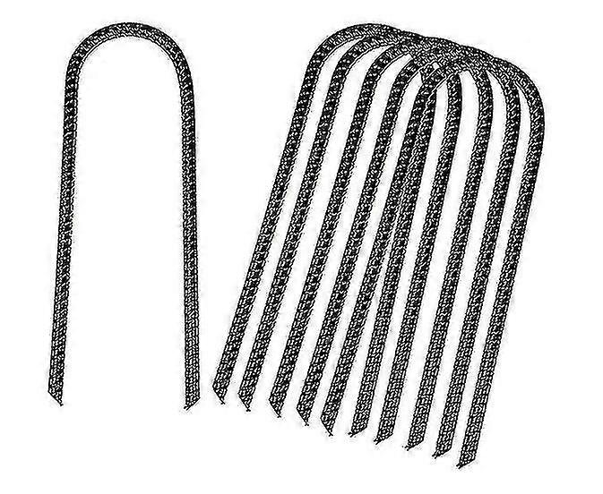 8pcs Trampoline Stake U Shaped Anchors Heavy Duty Metal Fixing Nail-YUHAO