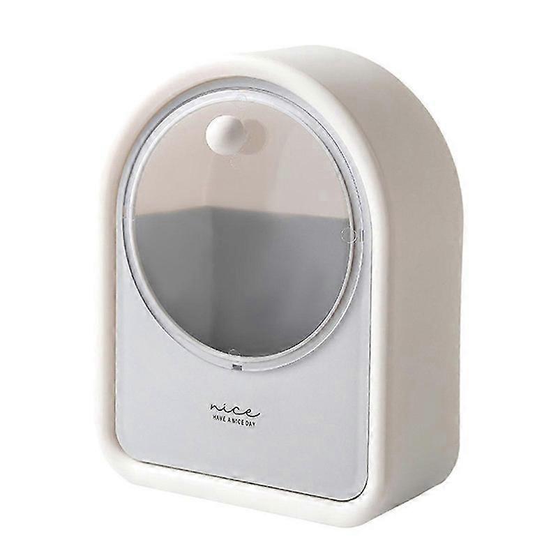 صندوق تخزين خال من الثقب منظم مثبت على الحائط مثبت على الحائط فليب لاصق حامل مسحة قطن مستحضرات التجميل هوم