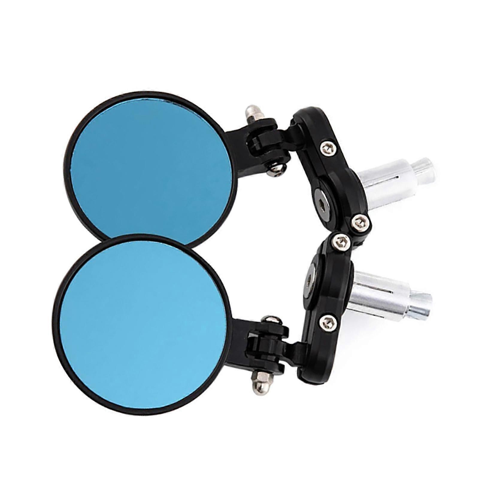 CNC Foldable Round Rearview Mirrors Left Right for Motorcycle