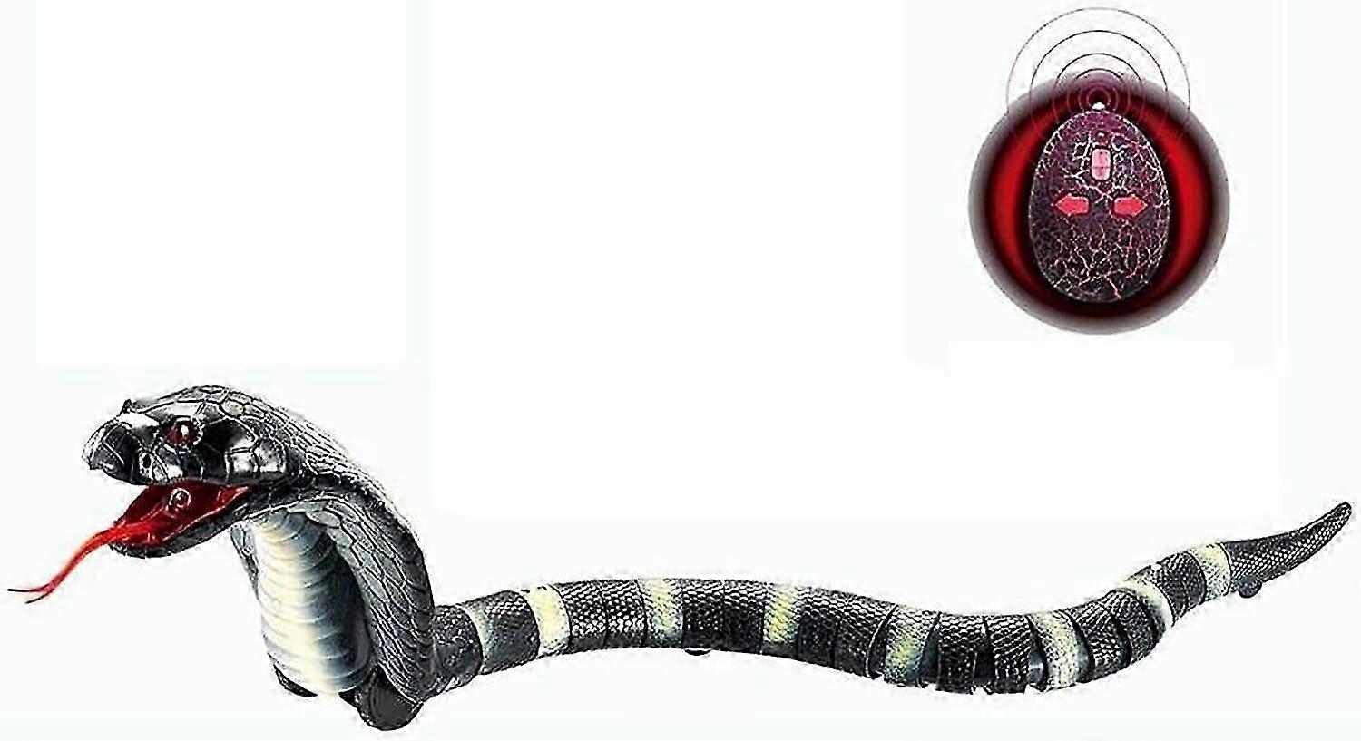 واقعية RC الأفعى ، 17 "ترقية طويلة قابلة لإعادة الشحن التحكم عن بعد RC ثعبان كوبرا لعبة (أسود)