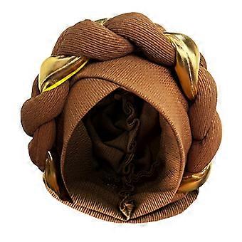 Cappello da donna ritorto lavorato a maglia ad alta elasticità berretto antiscivolo colore di corrispondenza stile etnico medio oriente