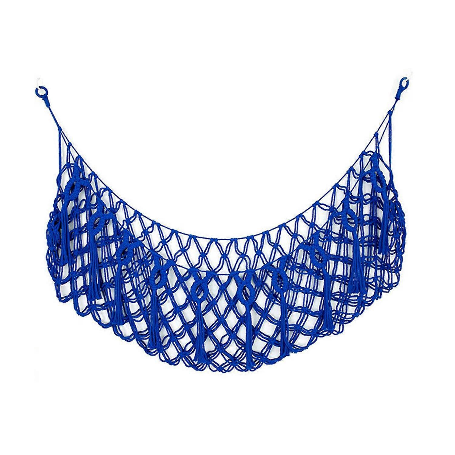 Plush Toy Wall Hanging Net with Tassels Extra Large Boho Handmade Cotton Rope Kids Stuffed Doll