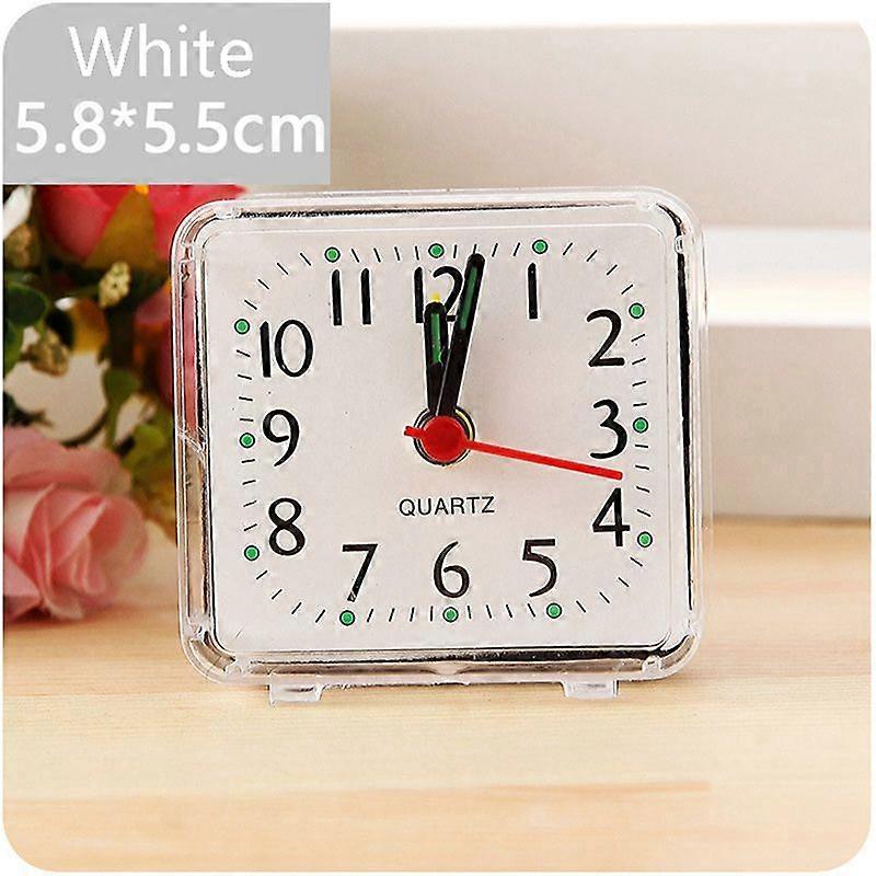 Cute Student Alarm Clock Square Bedside Compact Clock Desktop Decor Clock
