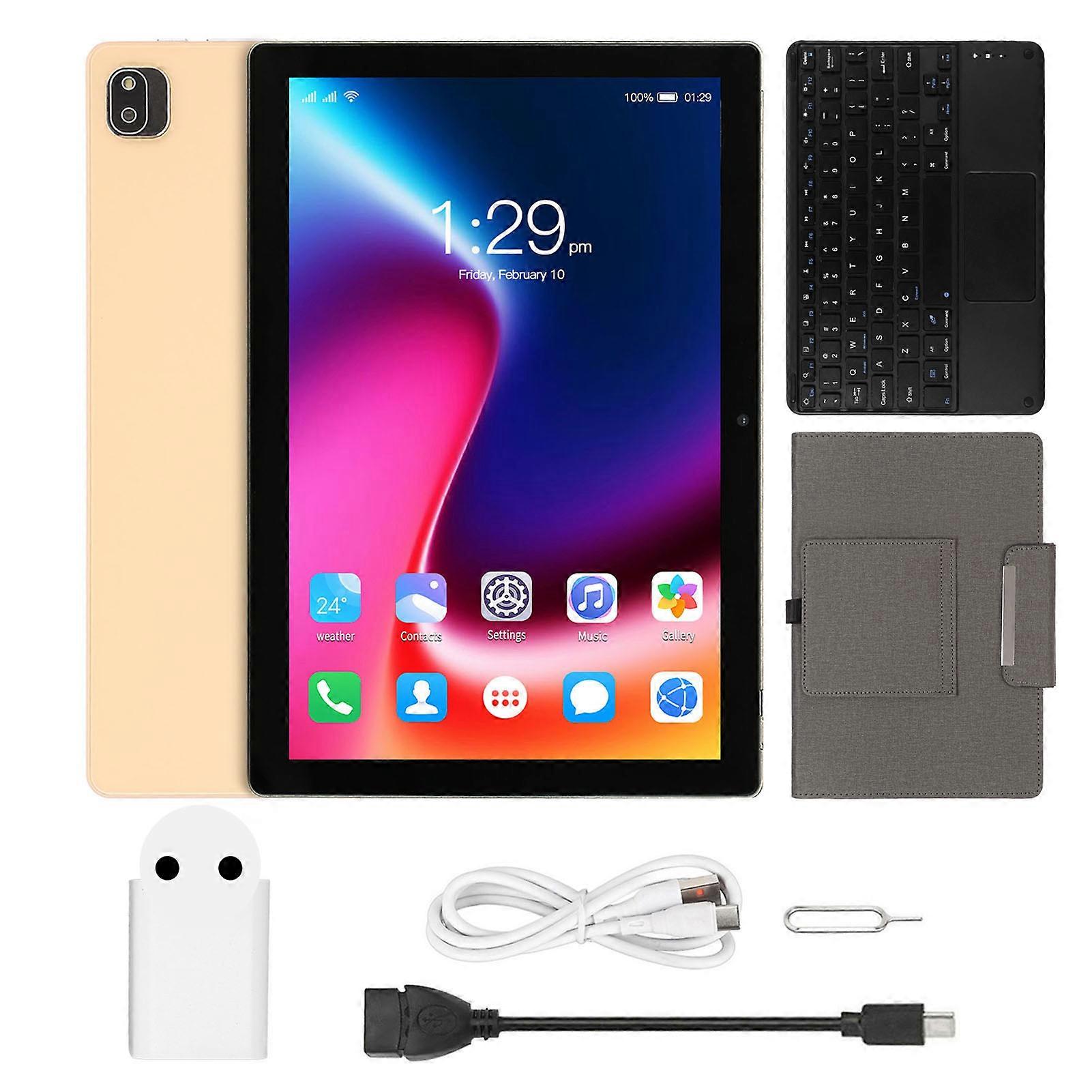 2 in 1 Tablet 10.1 Inch Android 12 with Keyboard 8GB RAM 256GB ROM 4G Calling 5G WiFi