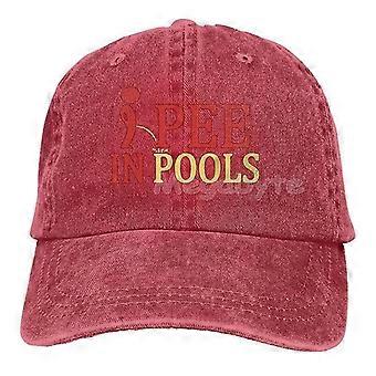 Hat Tiss I Bassengene Cap Cap Joke Hat Herre Caps Kvinner Snapback Hat Pappa Hat Bone Trucker Caps En Størrelse rød