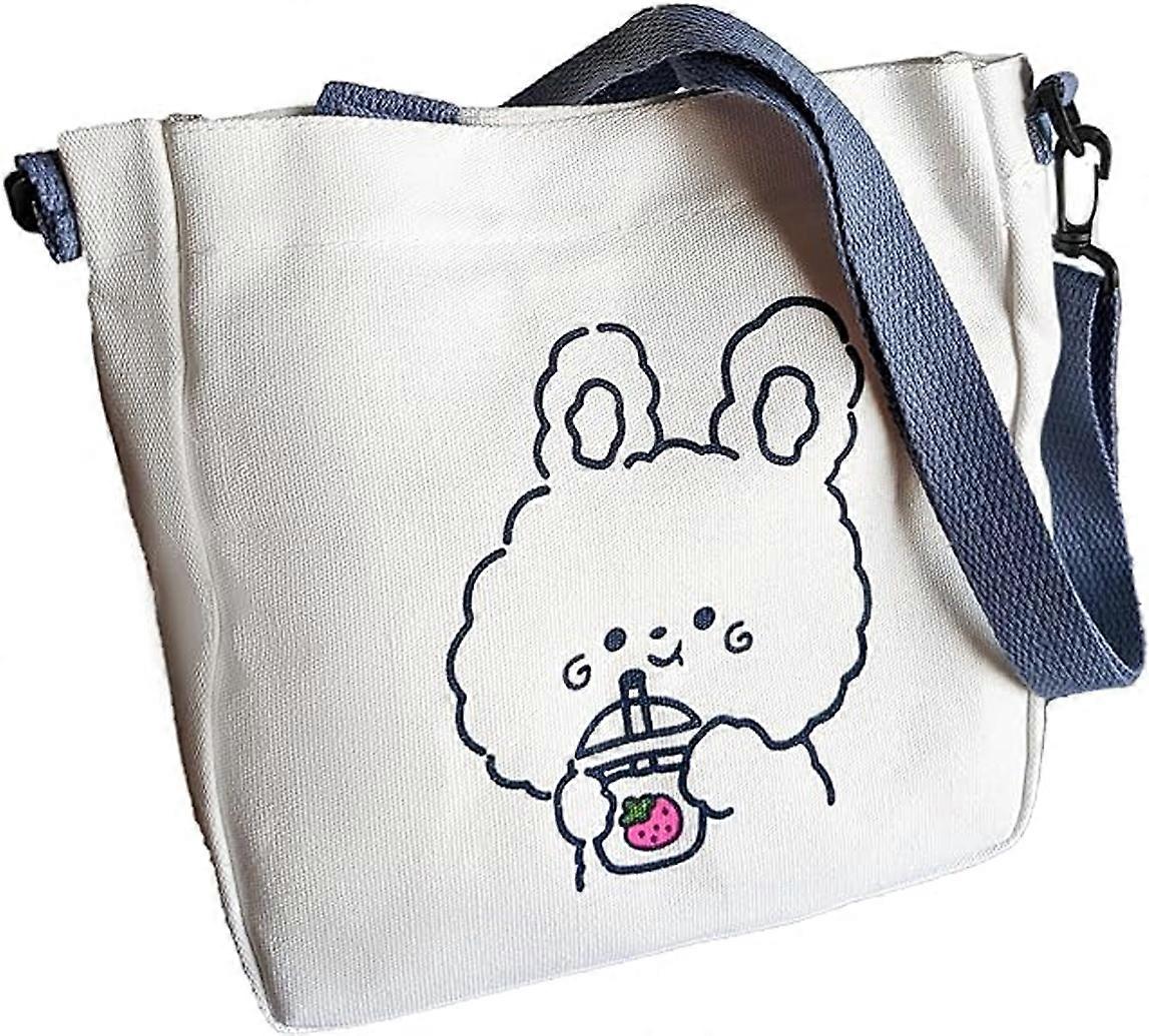 Portable Canvas Cute Pattern Crossbody Bag