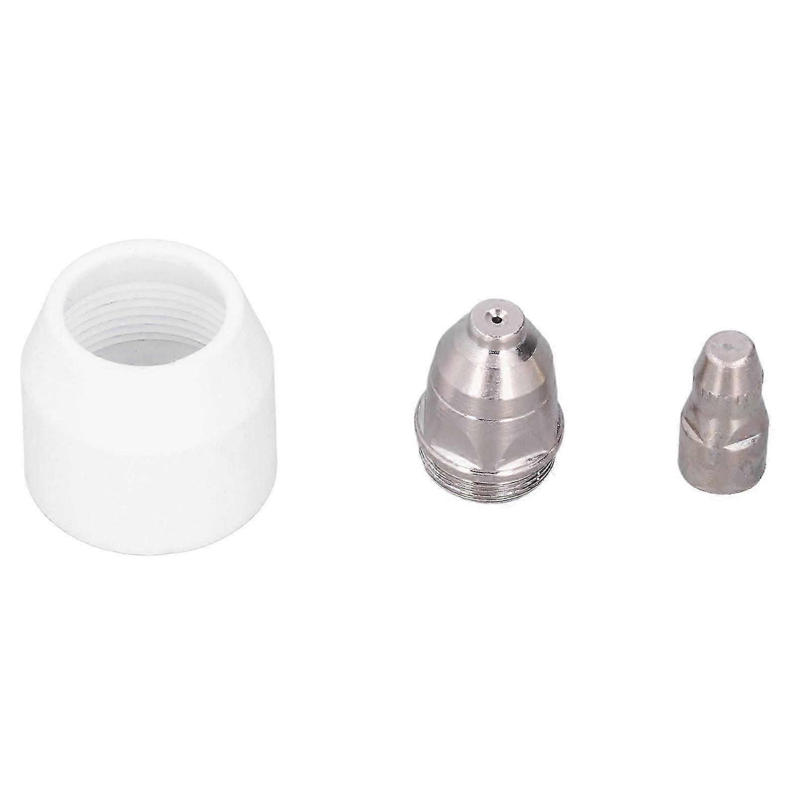 3Pcs/Set Plasma Cutting Torch Consumables Electrode Tip Nozzle Ceramic Shield Cup for P80 Cutter