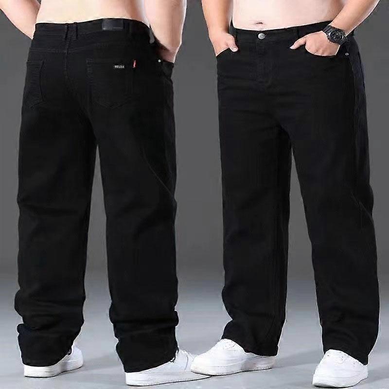 Große Größe Herren Casual Dünne Lockere Gerade Jeans