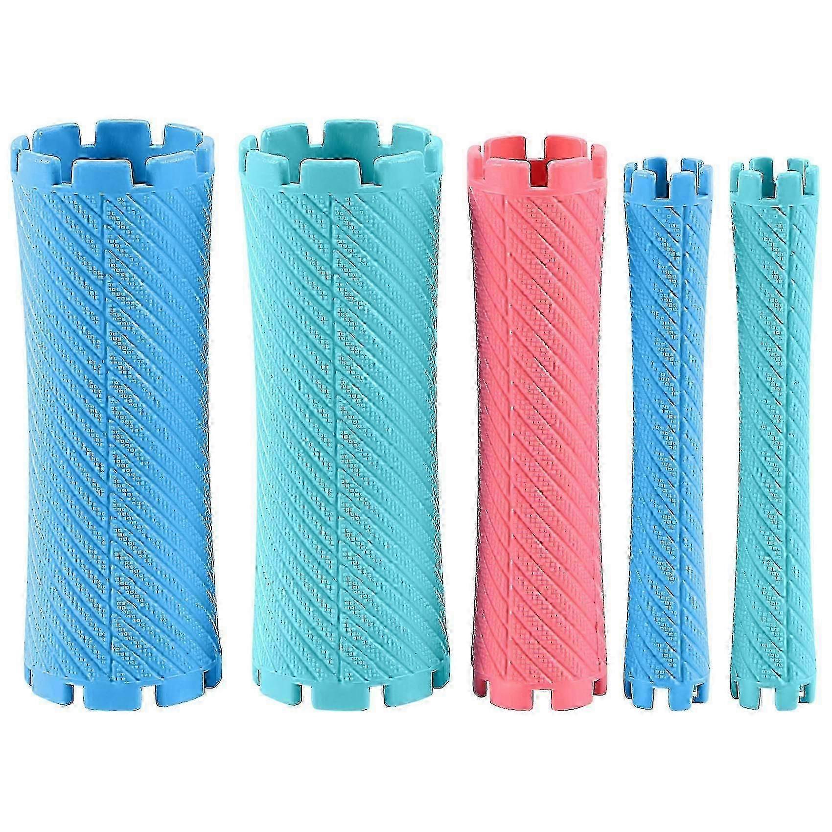 100pcs/set 10 Sizes Hair Perm Rods Kit Cold Permanent Bar Plastic Curlers Rollers Set Wave Fluffy C