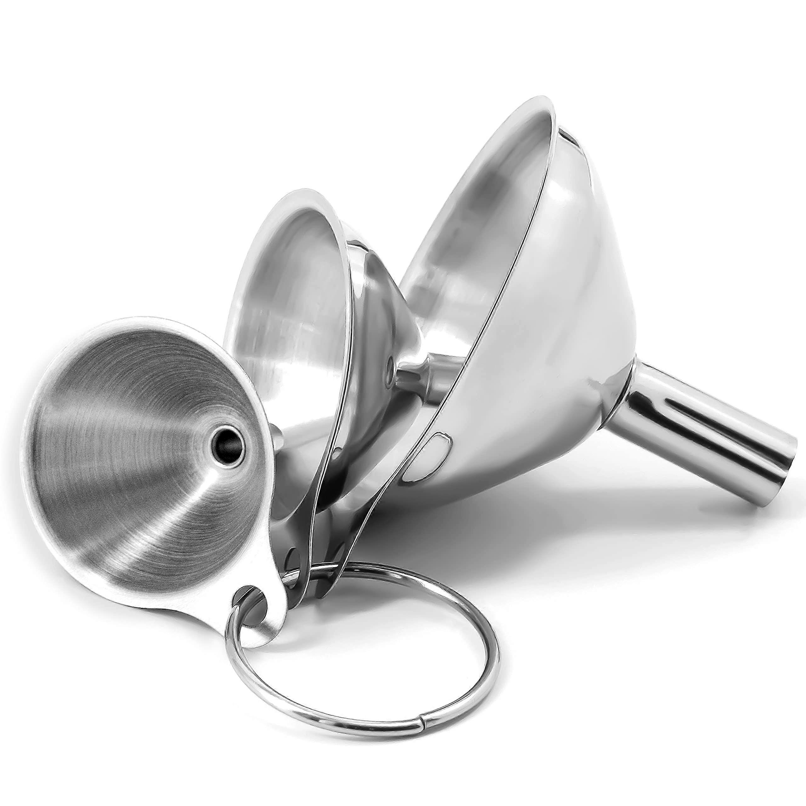 3pcs mini funnel set for transferring liquids and dry ingredients