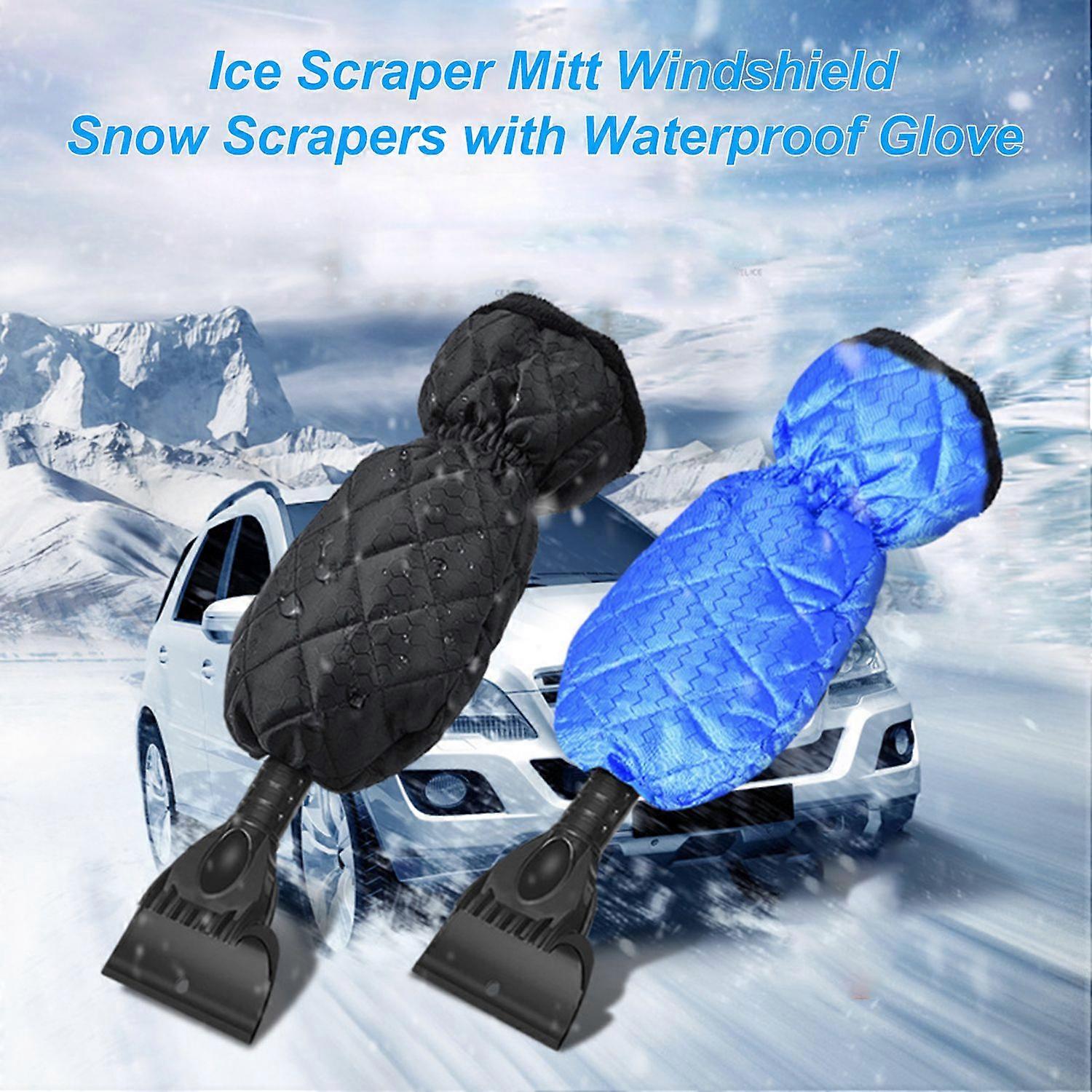 Ice Scraper for Car Windshield with Mitt 1 Pack Snow Ice Scraper Remover Tool with Waterproof Glove 