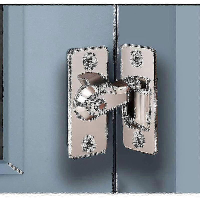 90度ドアロックラッチ、スライド/プッシュドア用ステンレス鋼安全アングルロックラッチ、サテンニッケルf74