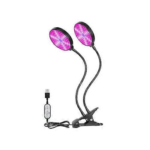 Full spectrum UV lamp for growing plants with 2 flexible arms, 30 w, timer, 5 intensity levels, 78 LEDs, round head