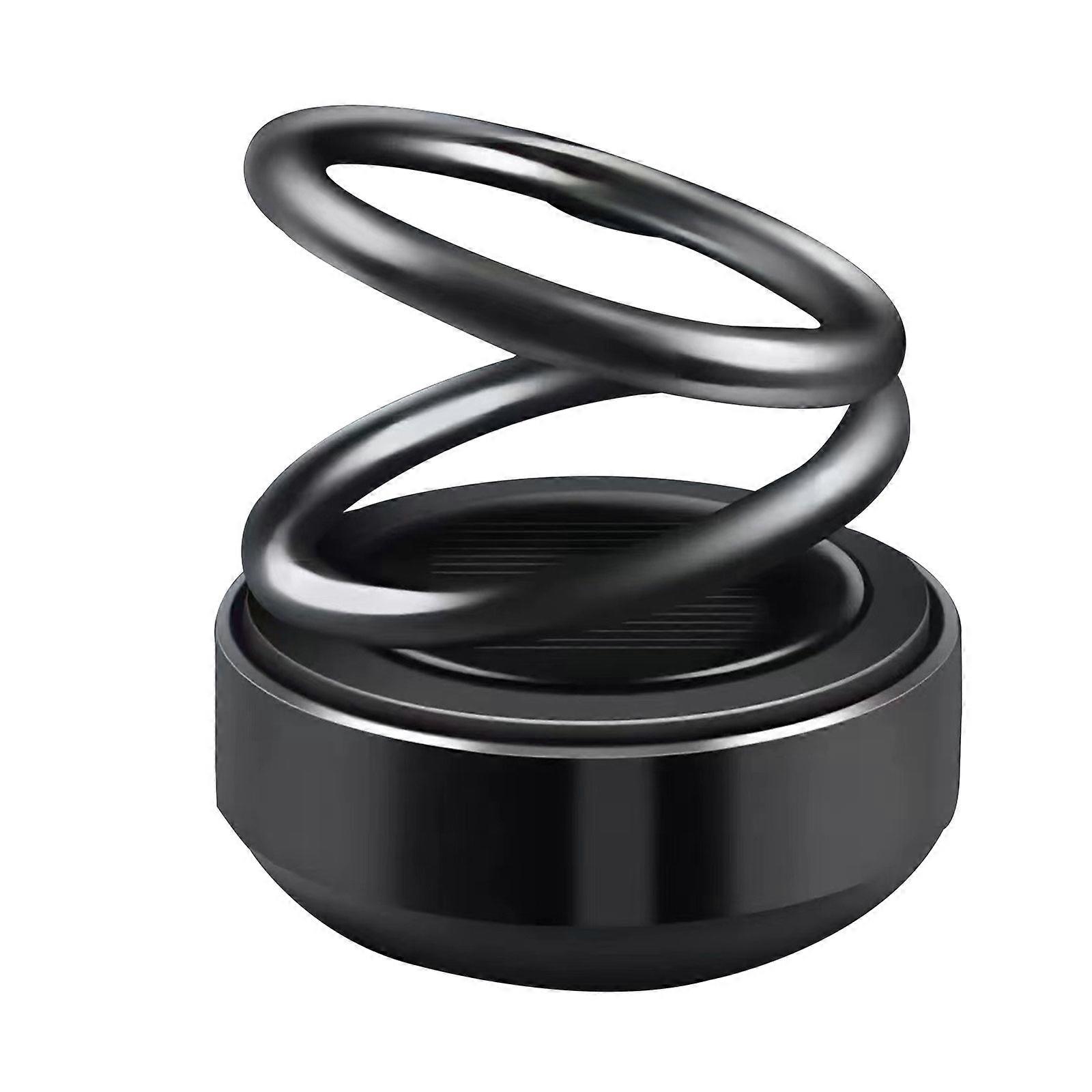 Solar Floating Car Perfume Red Electroplated with Aromatherapy Disk
