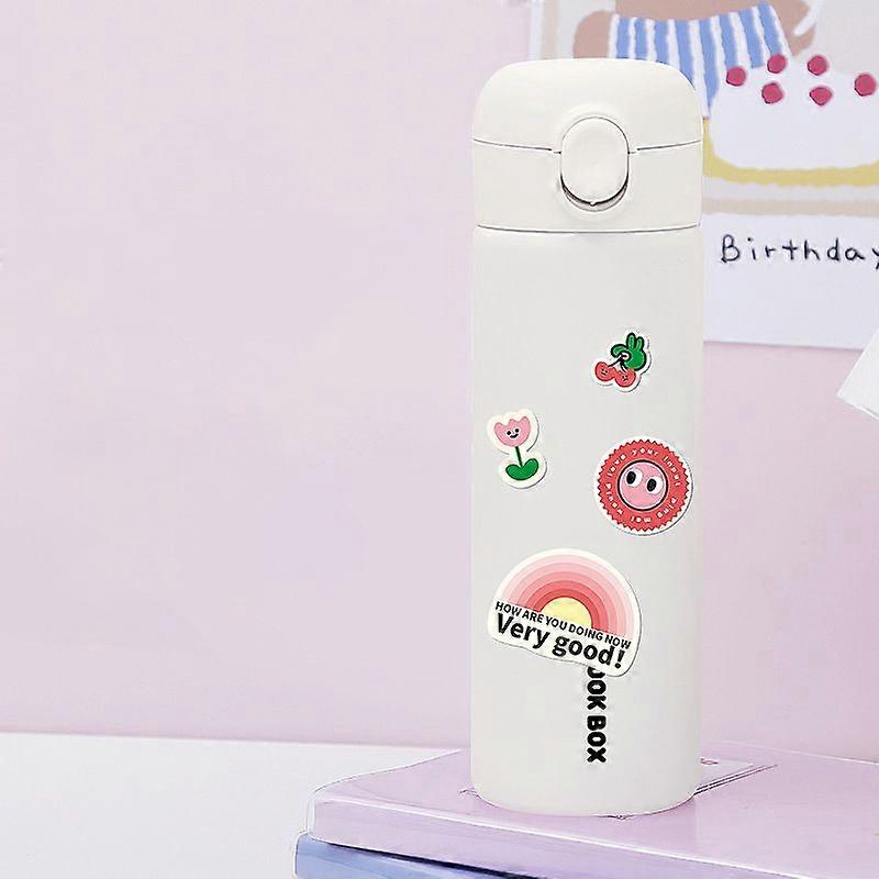 12oz/380Ml Insulated Stainless Steel Leakproof Thermos Water Bottle-White