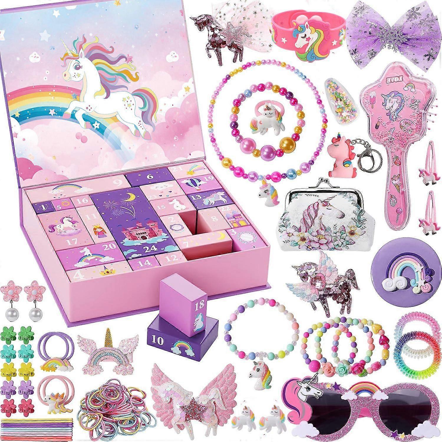 Adventný kalendár pre dievčatá - Darčeky s jednorožcom pre dievčatá Adventný kalendár 24 dní darčekov s prekvapením Najlepšie darčeky pre dcéry, vnučky