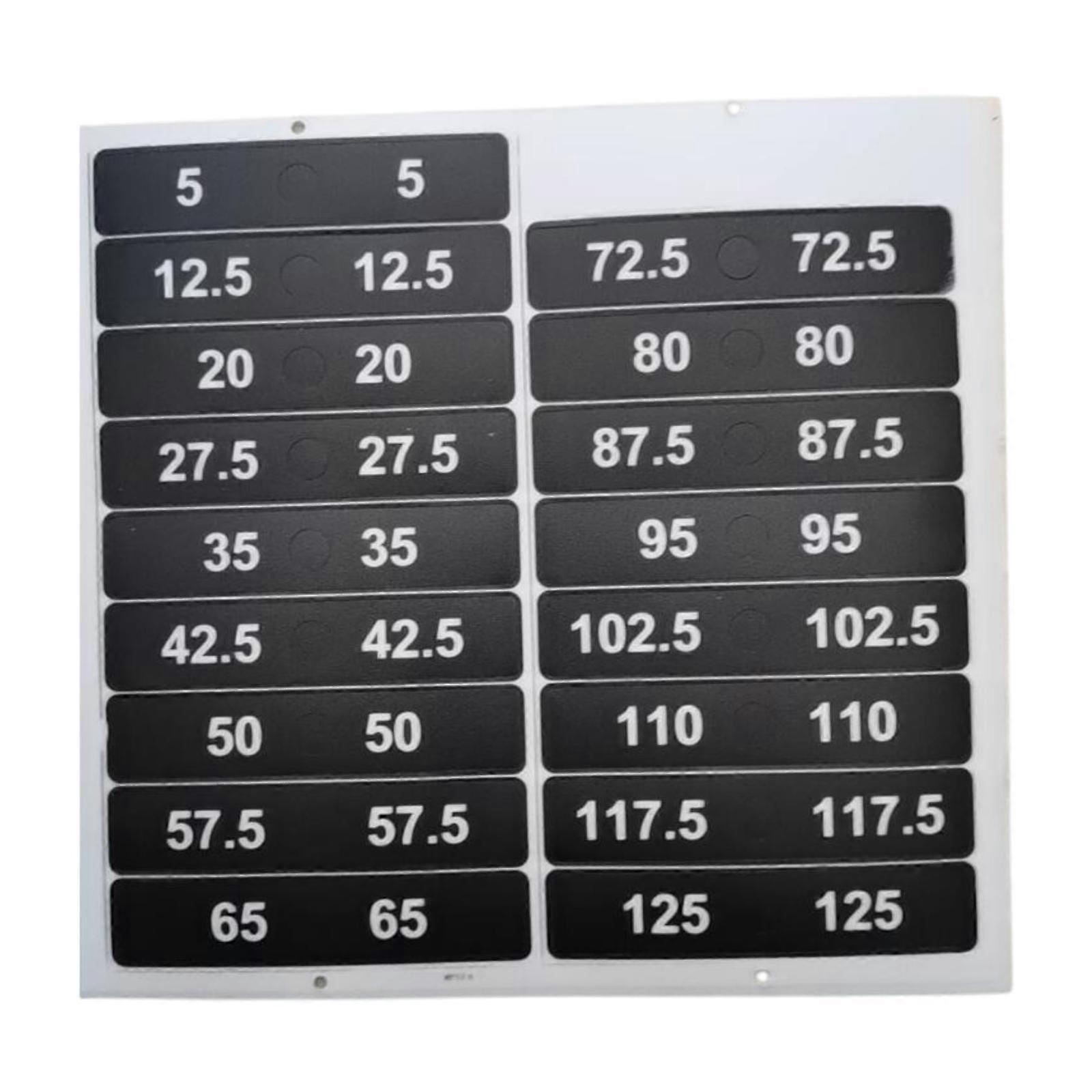Weight Stack Labels Weighted Block Label Sticker for Gym Workout Accessories