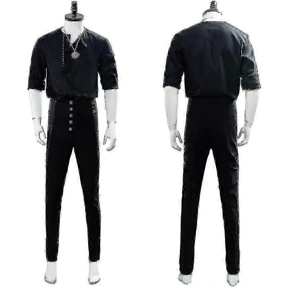 Geralt Of Rivia Cosplay Kostuum Casual Wear Shirt Heren Zwart Pak Halloween Carnaval Kostuum Aangepaste Yalo
